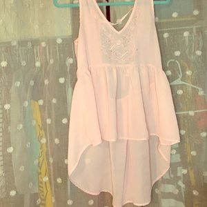 Pink high low top w/ open back size M